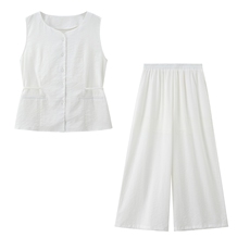 2879时尚气质无袖两件套装，女装套装/套裙，罗得堡