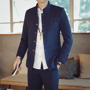 中山装西服套装男唐装西装两件套风外套A334-TZ107-P150图片