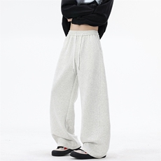 秋季新款休闲裤男宽松卫裤直筒裤纯色长裤K7704-特P45控78，男装休闲裤，星座209-2