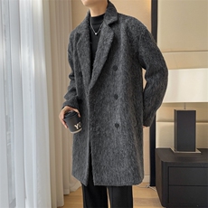 现货毛呢大衣双排扣羊毛呢子风衣长款西装外套男JK02566-P115，男装西服套装，星座308B-2