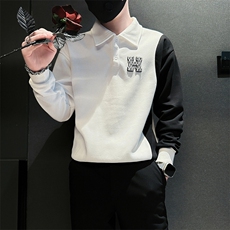 痞帅高级感男士拼接翻领卫衣外套社会小伙店主风301C-WY50P58控78，女装短外套，星座301C（原B323）