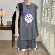 夏季运动套装篮球服五分裤两件套TZ8926-P35，男装休闲套装，星座210-1
