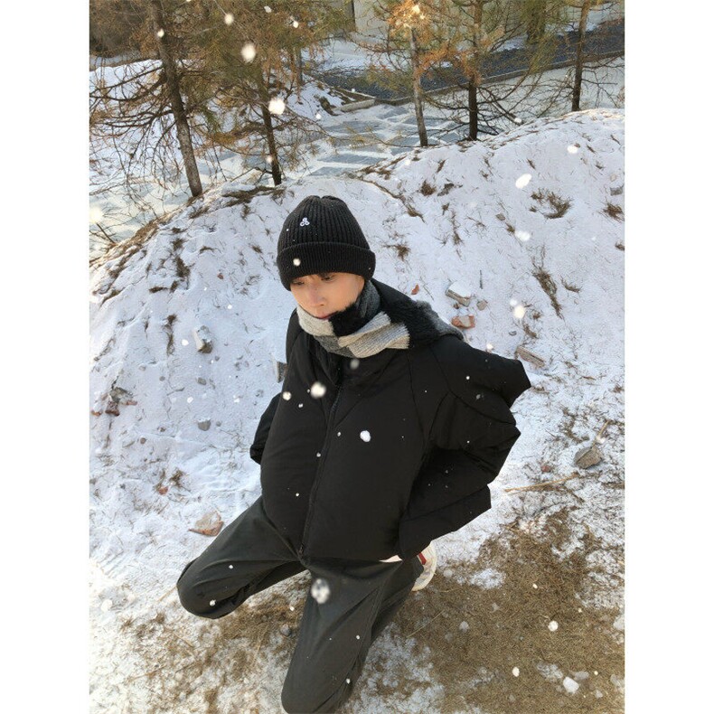 （现货）设计感披风机车潮棉服男女短款,男装棉衣,星座807