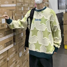 圆领毛衣男慵懒风休闲加厚鹿毛绒针织衫M5525P50，男装针织衫/毛衣，星座1116-2