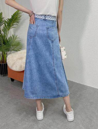 现货：高端大摆鱼尾裙：特色蕾丝腰。，女装，金川古韵