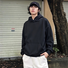 抖音得物高品质二开秋冬美式高街重磅结构辑明线连帽卫衣外套W75，男装卫衣，电商A486-1
