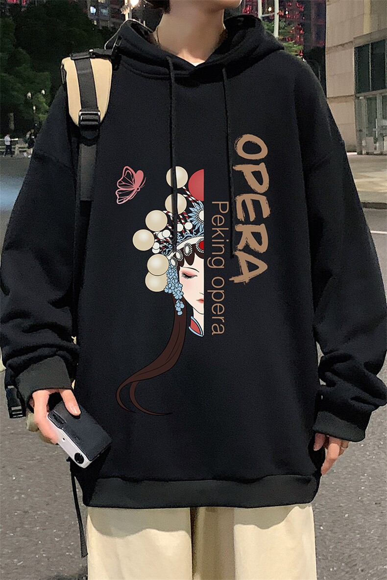 WY2161-P35加绒款-P40纯棉连帽卫衣男大码运动帽衫宽松薄外套男,男装卫衣,电商A040