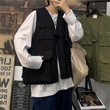 2023春季港风背心大码男机能嘻哈工装多口袋马甲外套潮MJ005-p33，男装背心/马甲，星座1008-1