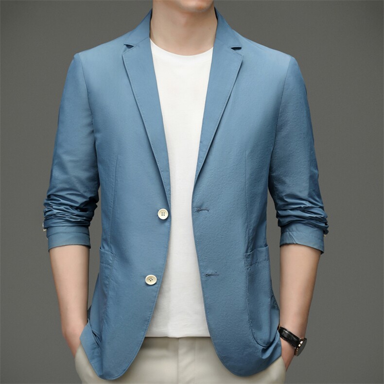 HM8521男士202年春季新款长袖西服休闲青年夹克西装薄款单西P170,男装西服,电商B360