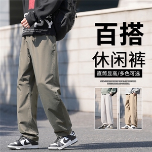 抖音品质工装裤男士秋季长裤美式宽松直筒A146-GY266特p23量大优图片
