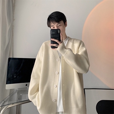 秋季新款港风美式vibe潮牌开衫V领毛衣男女潮M401-P60控88，男装针织衫/毛衣，星座608(原A046)
