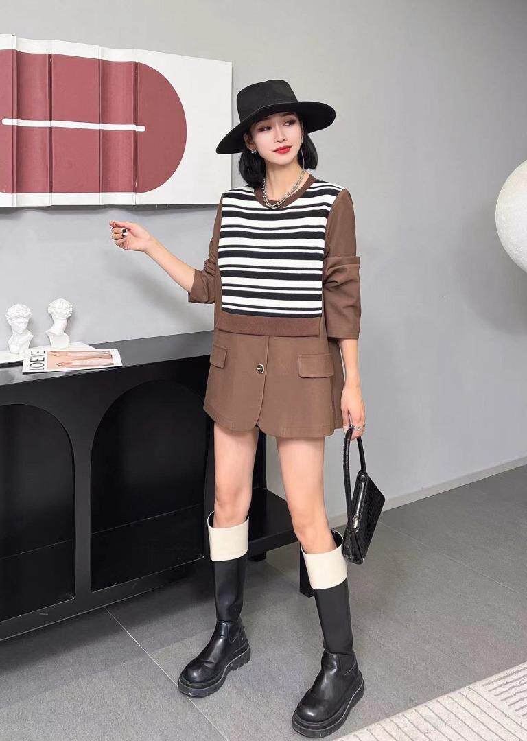 [现货]西装拼接假两件，两色、两个码，女装西装，依柏璐(1F)