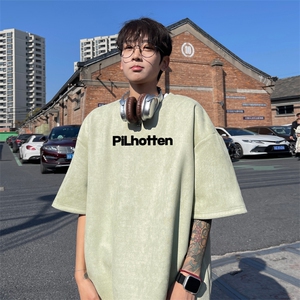 量大优  供视频  重磅麂皮绒短袖T恤男JPDX194-特P19图片