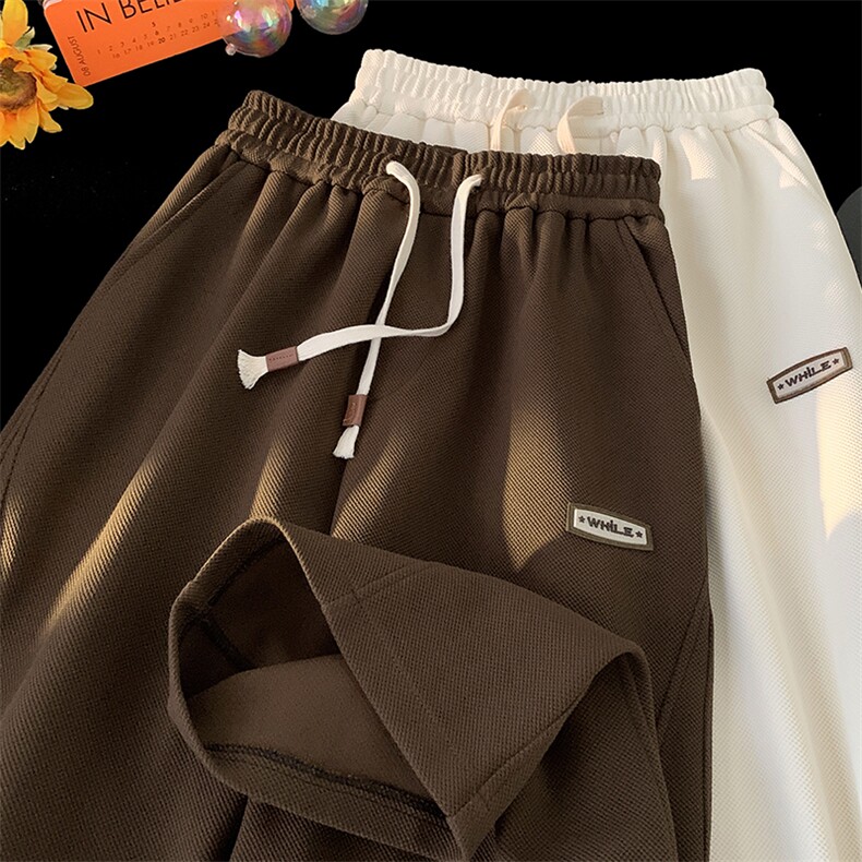 主推 高品质港风休闲裤男裤子阔腿裤416B-1-KL723-P50 限68图片