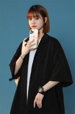 C6057/P45中性风高品质波浪冰丝垂感短袖衬衣男女衬衫上衣控68，女装衬衫，电商A141