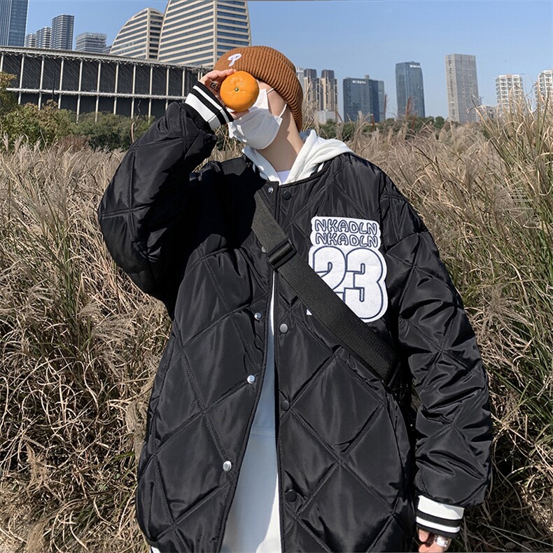 F586P65美式复古撞色棉服2024新款加厚保暖棉袄冬季,男装棉衣,星座512-6