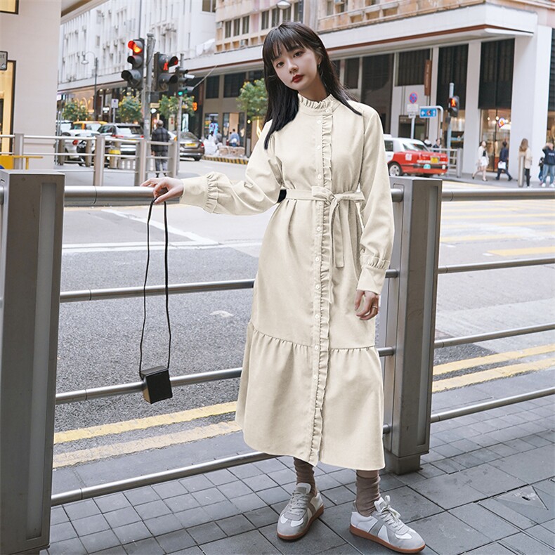 2021春季新款木耳边鱼尾裙货号L503,女装连衣裙,时倾STUDIO