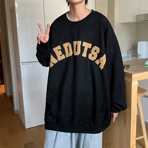 麂皮绒卫衣男士秋季新款美式高街复古休闲外套WY08127-P45图片