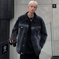 新款现货复古水洗吊染做旧牛仔外套春秋季设计夹克男JK101-特P68，男装夹克，电商C307