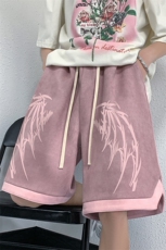 抽象竹子印花麂皮绒休闲短裤男抽绳五分裤子B239-1511-P43控价59，男装休闲裤，星座514-2(原B239)