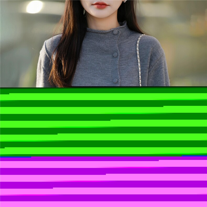 2025年秋季时尚百搭通勤简约休闲侧边扣子开衫,针织衫/毛衣,佳绒包芯纱店