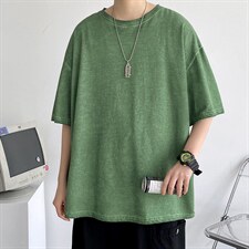 22年纯高品质新款重磅港风潮牌短袖宽松落肩T恤MT35010-P48，男装T恤，星座717