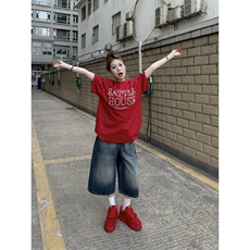 DXT77HH-P42美式复古珍珠短袖t恤男高级感痞帅半袖，男装T恤，星座1007（原301D）