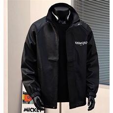 1港风鳄鱼纹中性潮流大码M-5XL成分100%PU皮夹克男JK7570P85控128，男装夹克，星座226-2