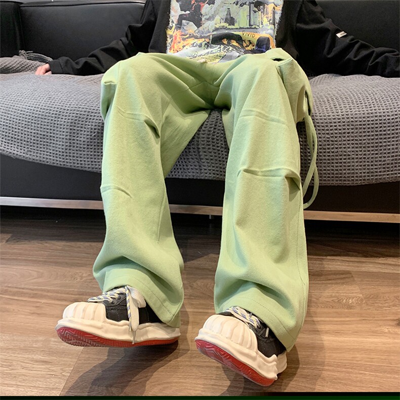 02纯色工装裤男时尚简约宽松直筒大口袋休闲裤XZ211-1-K2202-P65,男装工装外套,星座211-1