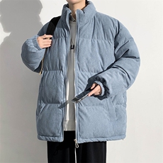 冬上新青少年加棉加厚棉服潮纯色保暖立领棉衣外套男女6223-P100，男装棉衣，电商A441-1