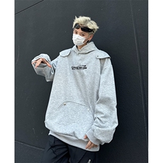得物品质秋男连帽卫衣字母印花铆钉夹克外套WY118P50，男装夹克，星座1013-1