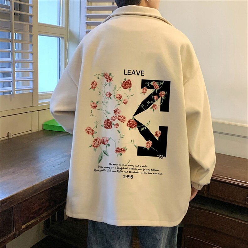 电商DSA028-NDY22L113100聚酯P65秋季新款休闲呢大衣港风外套,男装毛呢大衣,电商A028