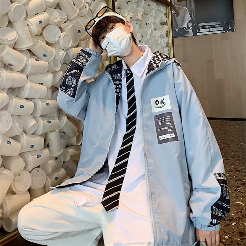夹克男潮牌ins秋季外套2025新款衣服韩版潮流休闲帅气炸街冲锋衣,男装夹克,星座1210-1