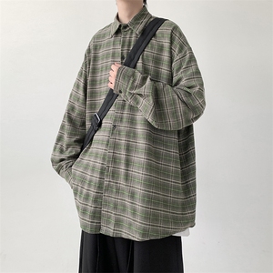 男生格子长袖衬衫KD628-P30图片