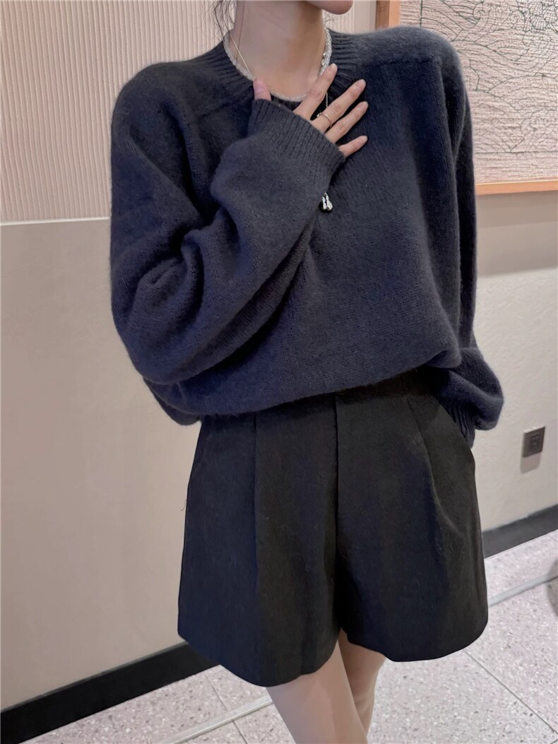 女士衬衫羊毛衫秋冬打底保暖柔软舒适,女装羊毛衫,恩泰羊绒