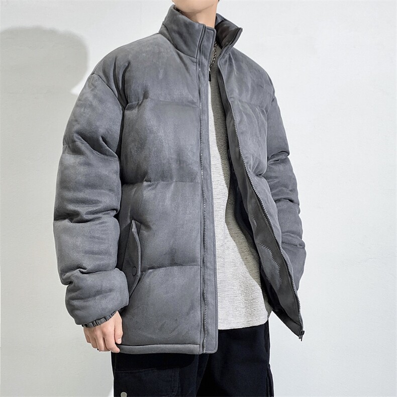 麂皮绒棉衣男潮流上衣港风加厚保暖宽松立领外套M0779-P100,男装棉衣,星座308B-2