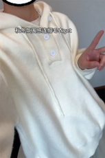 特批P60无差价秋冬抖音慵懒风宽松潮连帽针织毛衣外套男MY111，男装针织衫/毛衣，电商A001