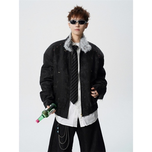 706-LK5046-P148  特P  现货 冬季男立领座山雕毛加厚领棉服外套图片