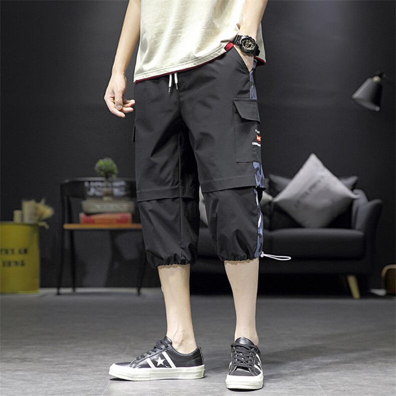 2024夏季新款日系沙发大码多口袋休闲七分裤M-5XHK21220-P35,男装牛仔裤,电商A022