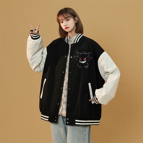 中性风 春秋季情侣棒球服男女休闲夹克女时尚外套男BQF291-P50图片