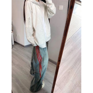 【有货】三条杠条纹牛仔裤男女款美式vibe风裤子G8512WW-特P55图片