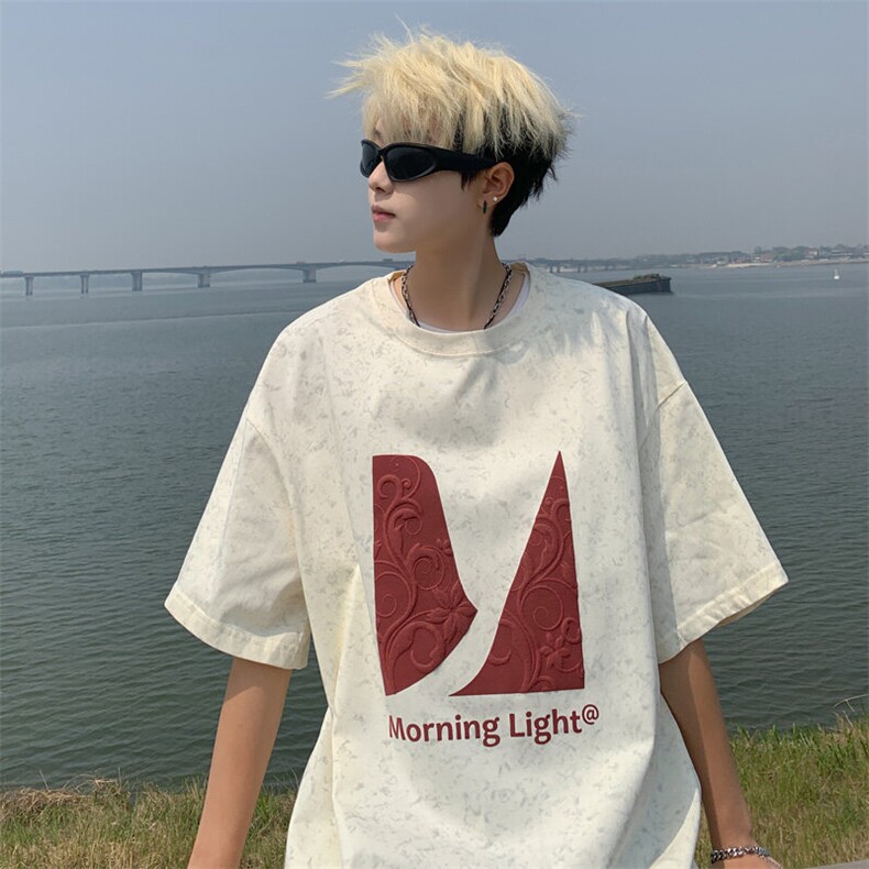 ！夏季立体发泡印花男士小碎花短袖T恤潮牌半袖T2532特P28图片