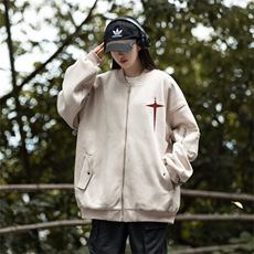 23/美式麂皮绒飞行棒球服中性风男女夹克外套JF3275-P80控108，男装卫衣，电商B370