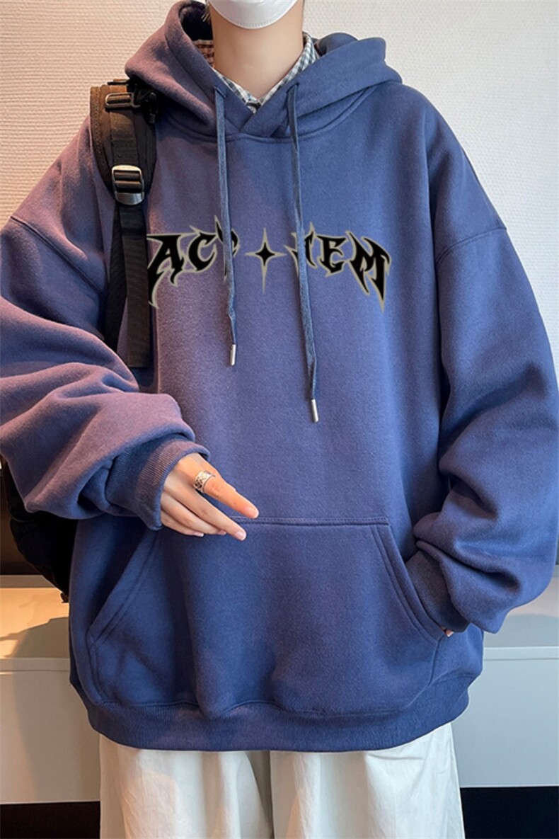 卫衣男重磅华棉男士宽松时尚连帽卫衣外套XZ310B-W645-P50加绒P60,女装短外套,星座310B