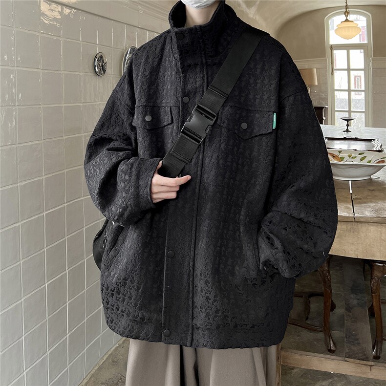 INCLEA美式复古工装外套男春秋新款潮牌压花设计宽松大码夹克,男装夹克,星座226-2