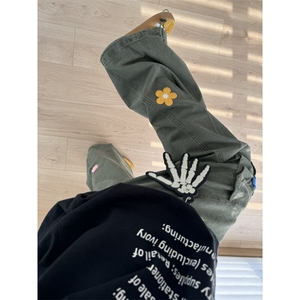 【有货】DK1061-特P68高质量重工绣花显瘦牛仔裤 抖音得物现货图片