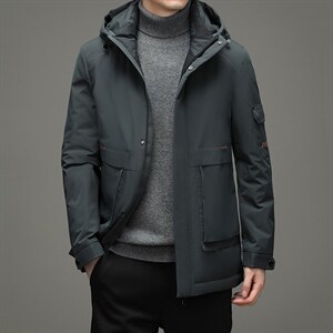白鸭绒连帽羽绒服男款2023冬季中年装加厚保暖外套XXH1807-P290,男装羽绒服,电商B212（原钱塘6029）
