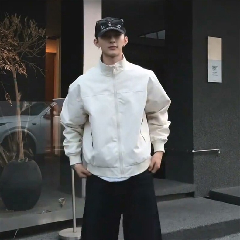 26春装新款美拉德立领飞行夹克boxy廓形休闲百搭外套上衣JK6500,男装夹克,电商A486