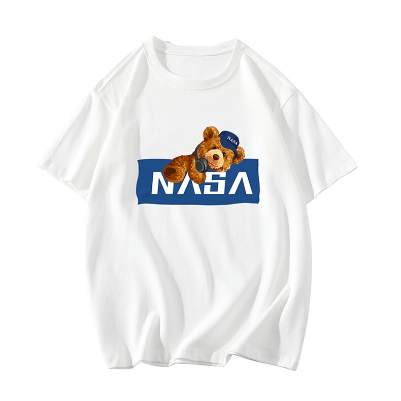 NASA纯棉短袖t恤男大码半袖打底衫宽松体恤衫DX17247-P20,男装T恤,电商A040A