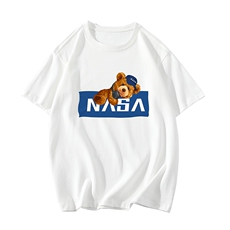 NASA纯棉短袖t恤男大码半袖打底衫宽松体恤衫DX17247-P20，男装T恤，电商A040A